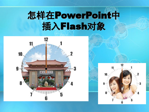 怎样在POWERPOINT中插入FLASH对象.