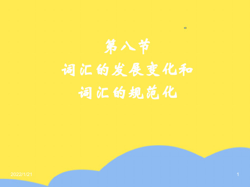 词汇的发展变化和标准版文档