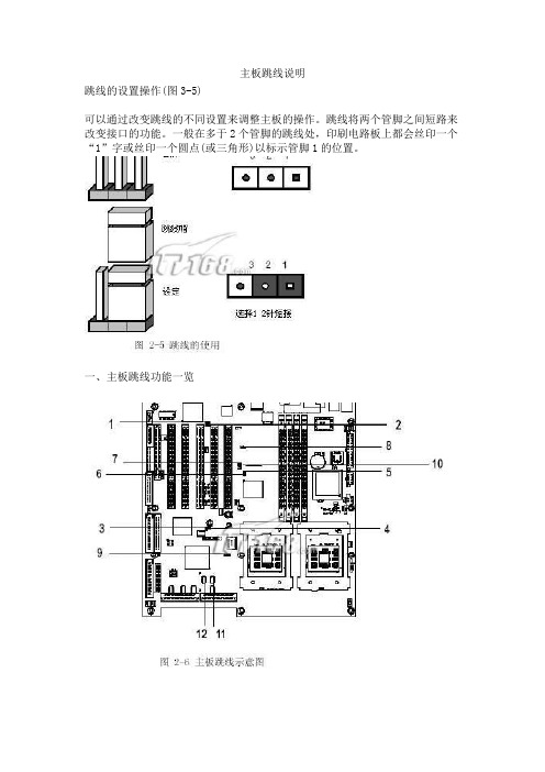 主板跳线说明