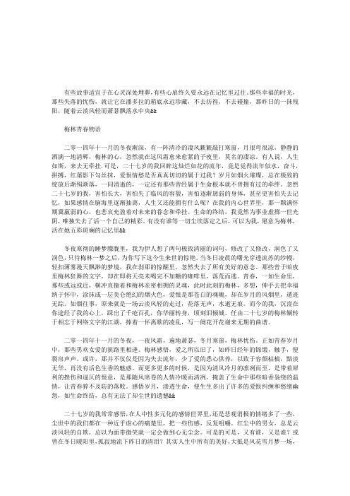 百度散文网冬日呓语中泰服饰丽人裳梅林诗词散文文学集