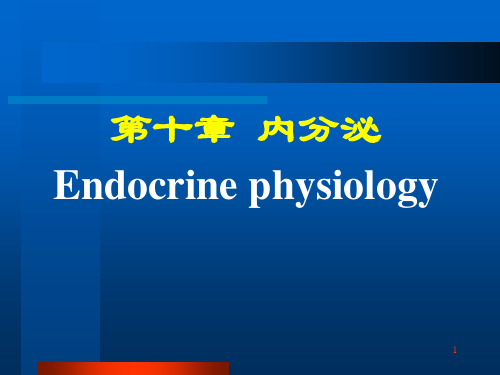 动物生理学11-内分泌