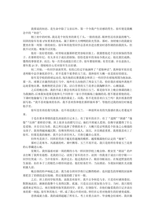 再见,我的初恋