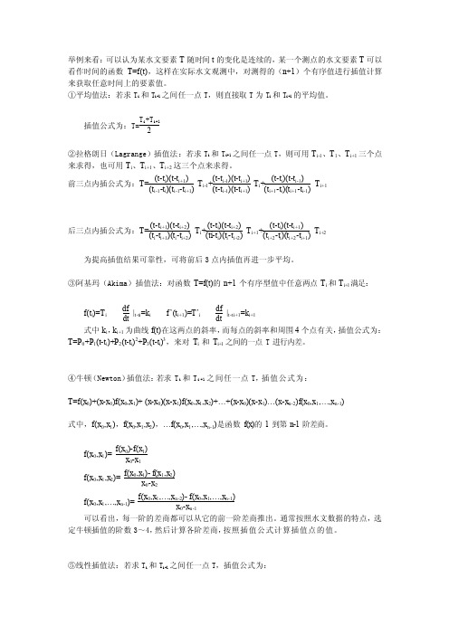 几种插值法简介[整理版]