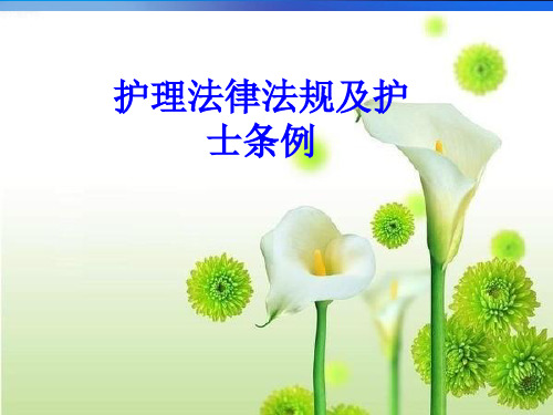 护理法律法规及护士条例修改后