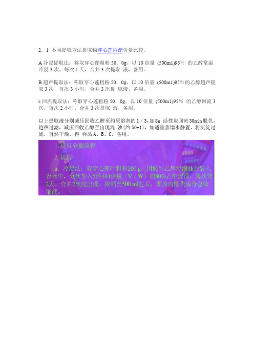 提取方法