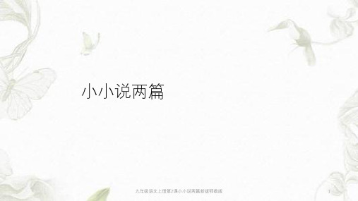九年级语文上册第2课小小说两篇新版鄂教版PPT课件