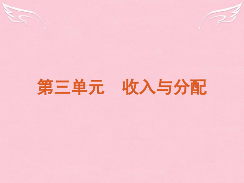 高考政治一轮复习 课时7 个人收入的分配精品课件 新人教版