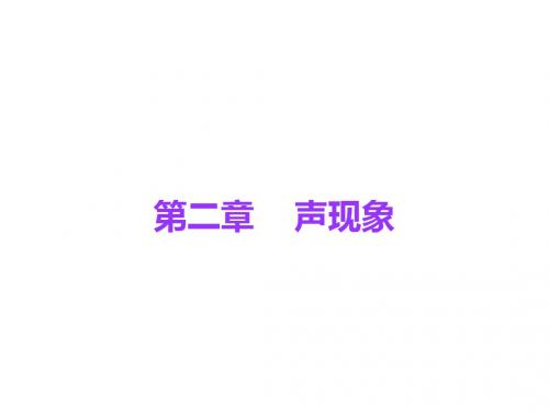 广东中考必备人教版中考物理总复习课件第二章    声现象 (共18张PPT)