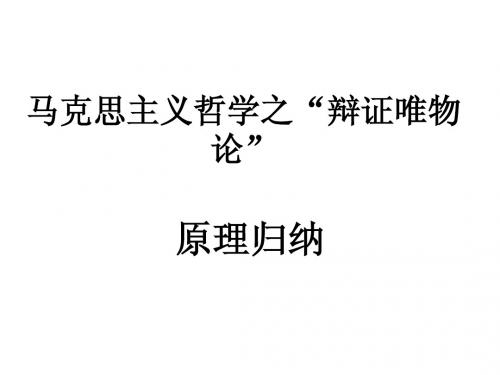 唯物论归纳