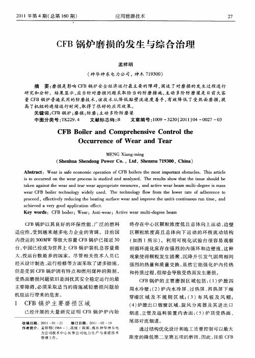 CFB锅炉磨损的发生与综合治理
