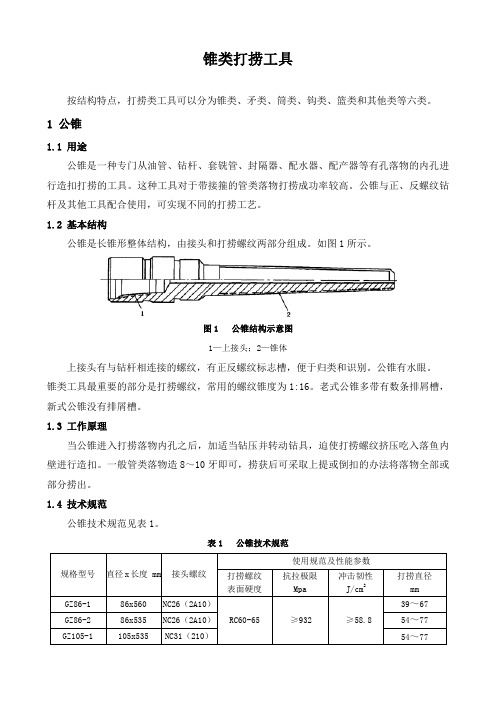 石油工程技术  井下作业  锥类打捞工具