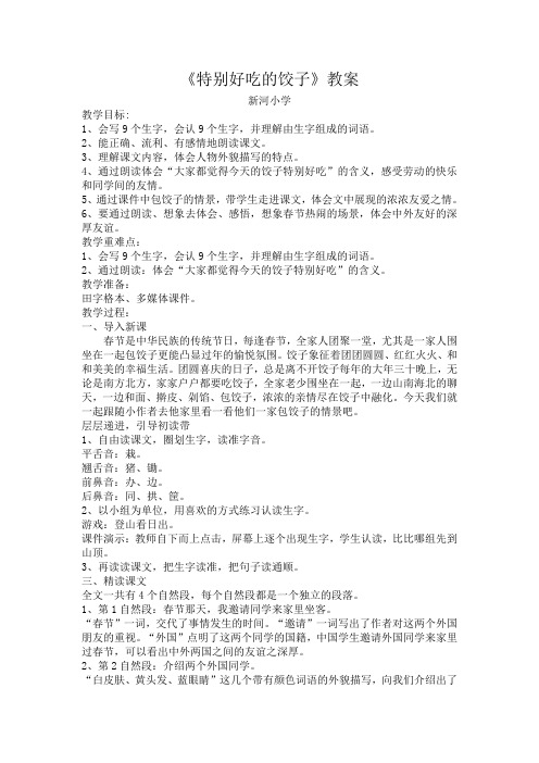 《特别好吃的饺子》教案