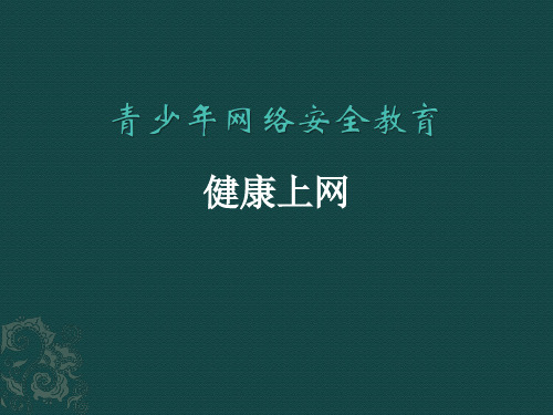 青少年网络安全教育——健康上网