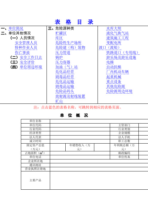 安全生产记录表格大全(整理)