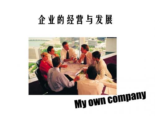 必修1第五课第一框《企业的经营》课件