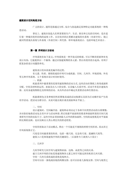 建筑设计空间构思方法