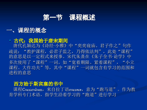 第8章 课程理论与课程发展(6课时)PPT幻灯片