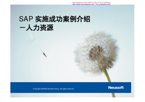 SAP人力资源功能概览
