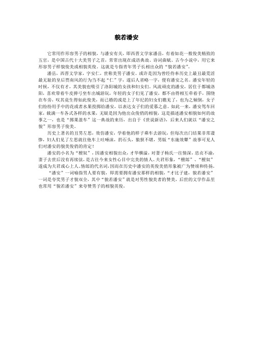 貌比潘安
