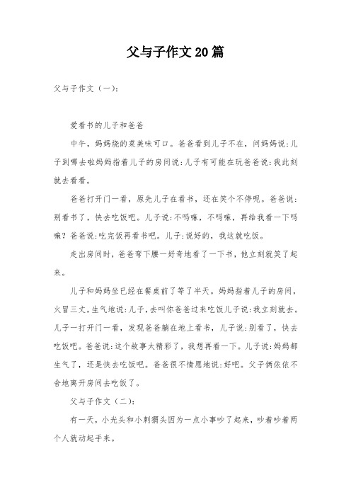 父与子作文20篇
