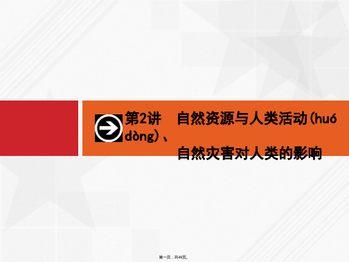 高优设计届高考地理湘教版一轮复习课件自然资源与人类活动自然灾害对人类的影响