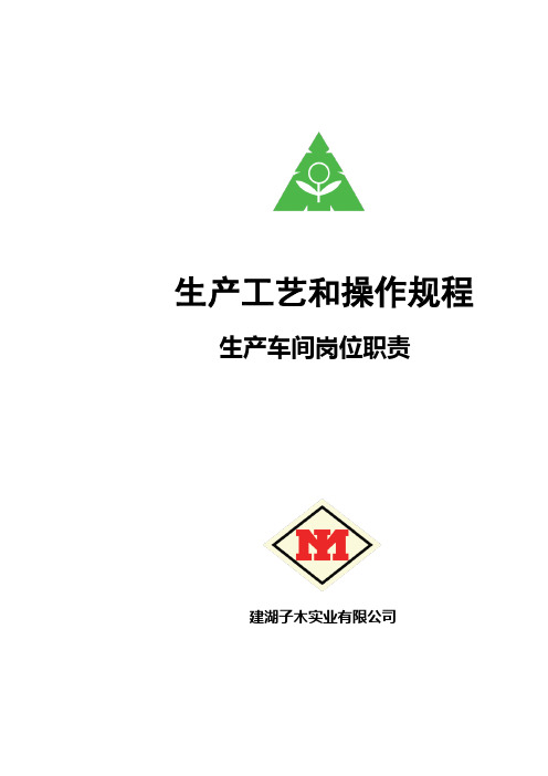 生产工艺和操作规程