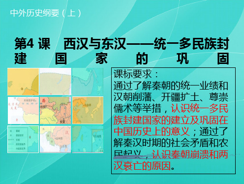 人教2019版高中历史必修中外历史纲要上第4课 西汉与东汉——统一多民族封建国家的巩固(共31张PPT)