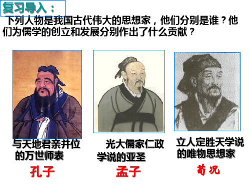 人民版高中必修历史专题一第二课-汉代儒学ppt