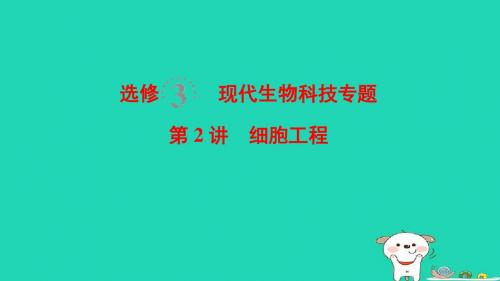 2019版高考生物一轮复习现代生物科技专题第2讲细胞工程课件
