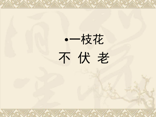 (南吕)一枝花.不伏老PPT课件