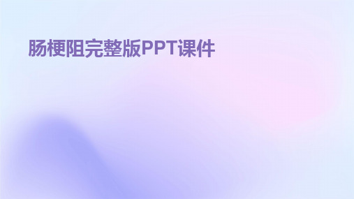 肠梗阻完整版PPT课件