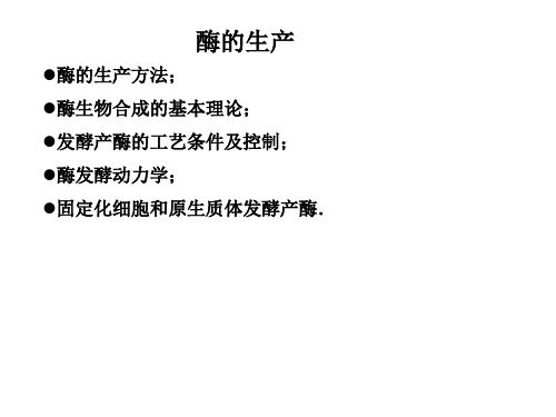 酶的生产方法