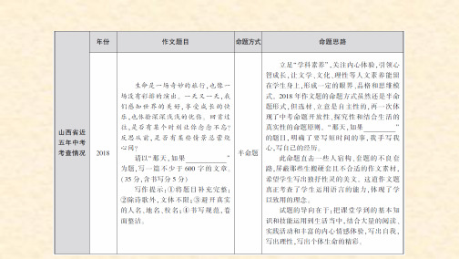 山西版中考语文14_专题十四 考场高分作文攻略(可编辑word)