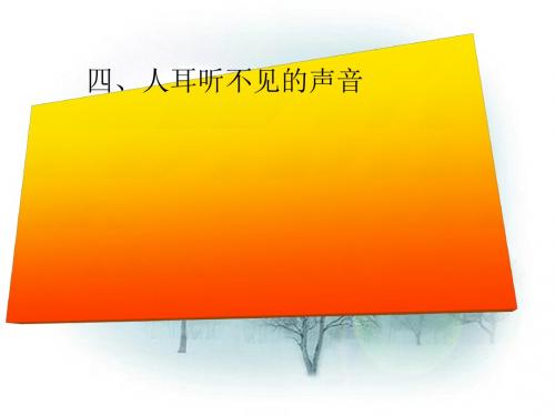 人耳听不见的声音ppt1 苏科版