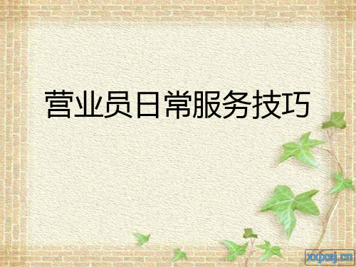 导购日常服务技巧