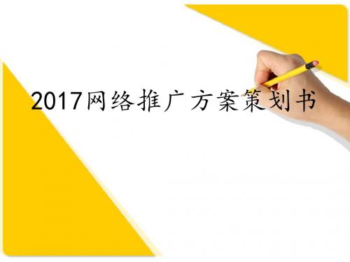 网络推广方案策划书ppt课件