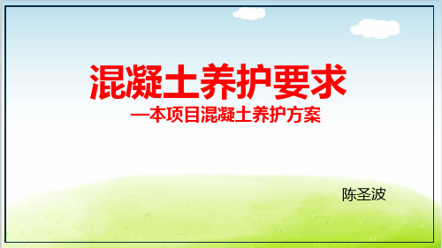 某项目混凝土养护方案PPT(共 33张)