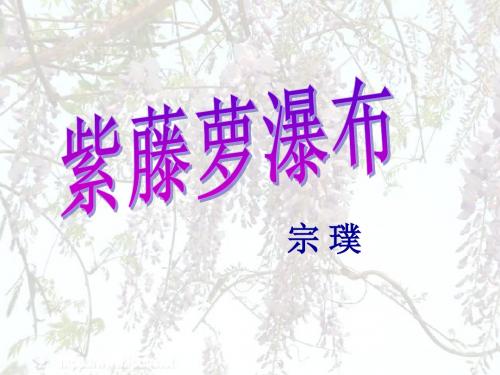 七·上第16课 《紫藤萝瀑布》ppt课件