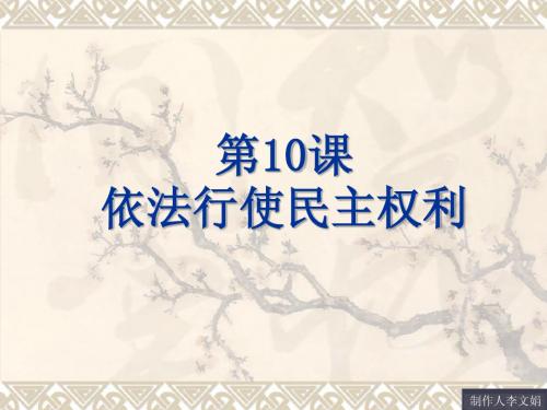 第10课%20依法行使民主权利[1]