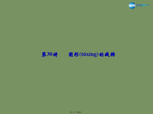 中考数学总复习 第7章 第30讲 图形的旋转课件