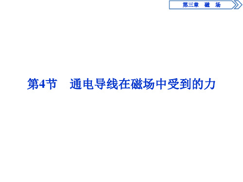 高中物理 第三章 4 第4节 通电导线在磁场中受到的力课件 新人教版选修3-1