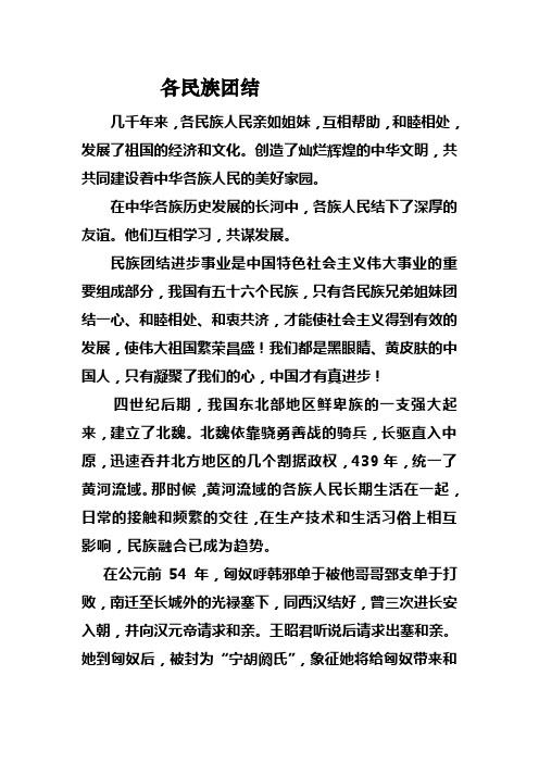 各民族团结_