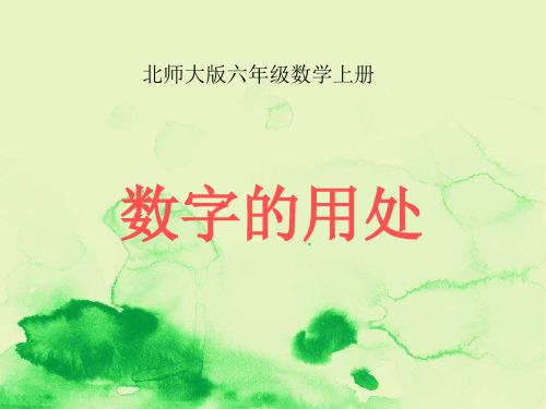 部编版数学六年级上册《数字的用处》PPT课件之二