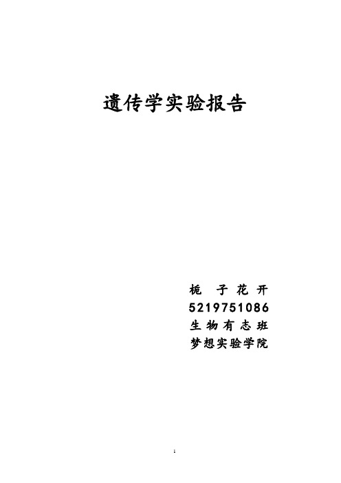 遗传学实验报告总结