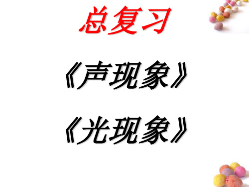 总复习声和光