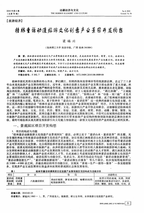 桂林童话动漫旅游文化创意产业景园开发构想