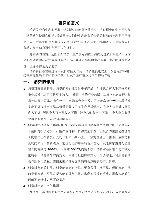 消费的意义