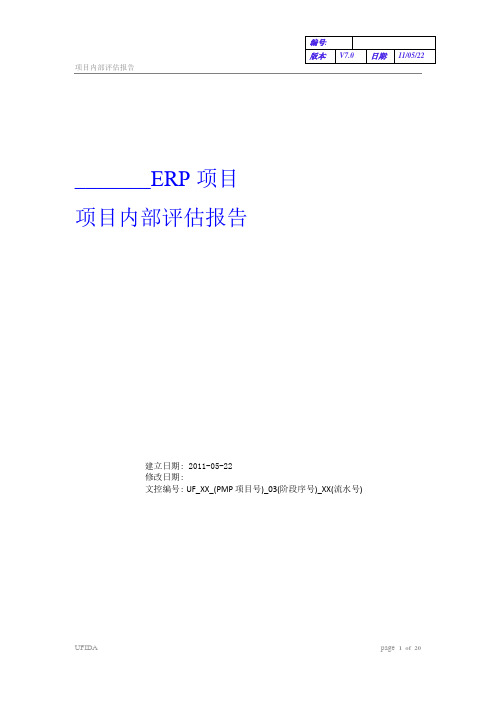 《ERP项目内部评估报告》