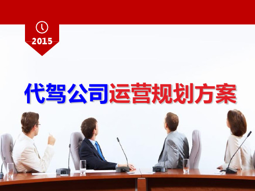 2015代驾公司运营规划方案