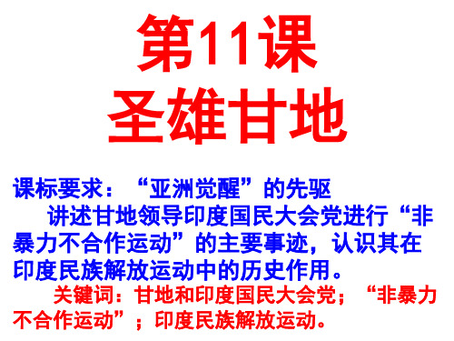 2020-2021学年岳麓版选修四圣雄甘地   课件(15张 )